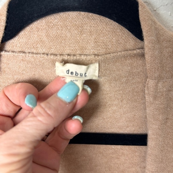 Debut open front cardigan long duster sweater - Picture 6 of 8